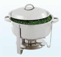 chafing dish round polished
