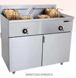 2 x 20 lt floor standing fryer