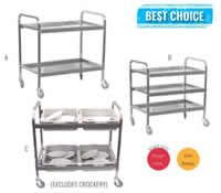 heavy duty tea trolly stainless steel
